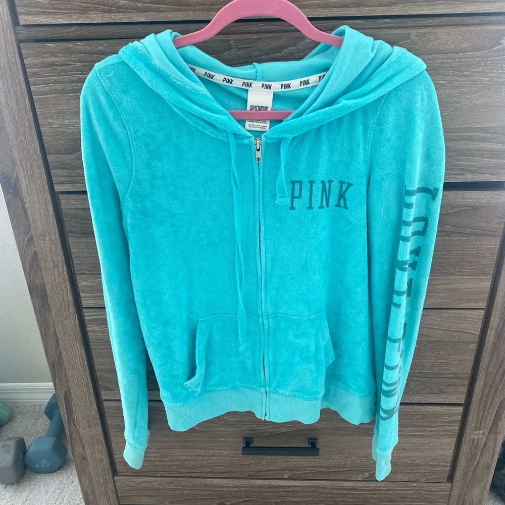 Victoria Secret zip up terry cloth sweatshirt